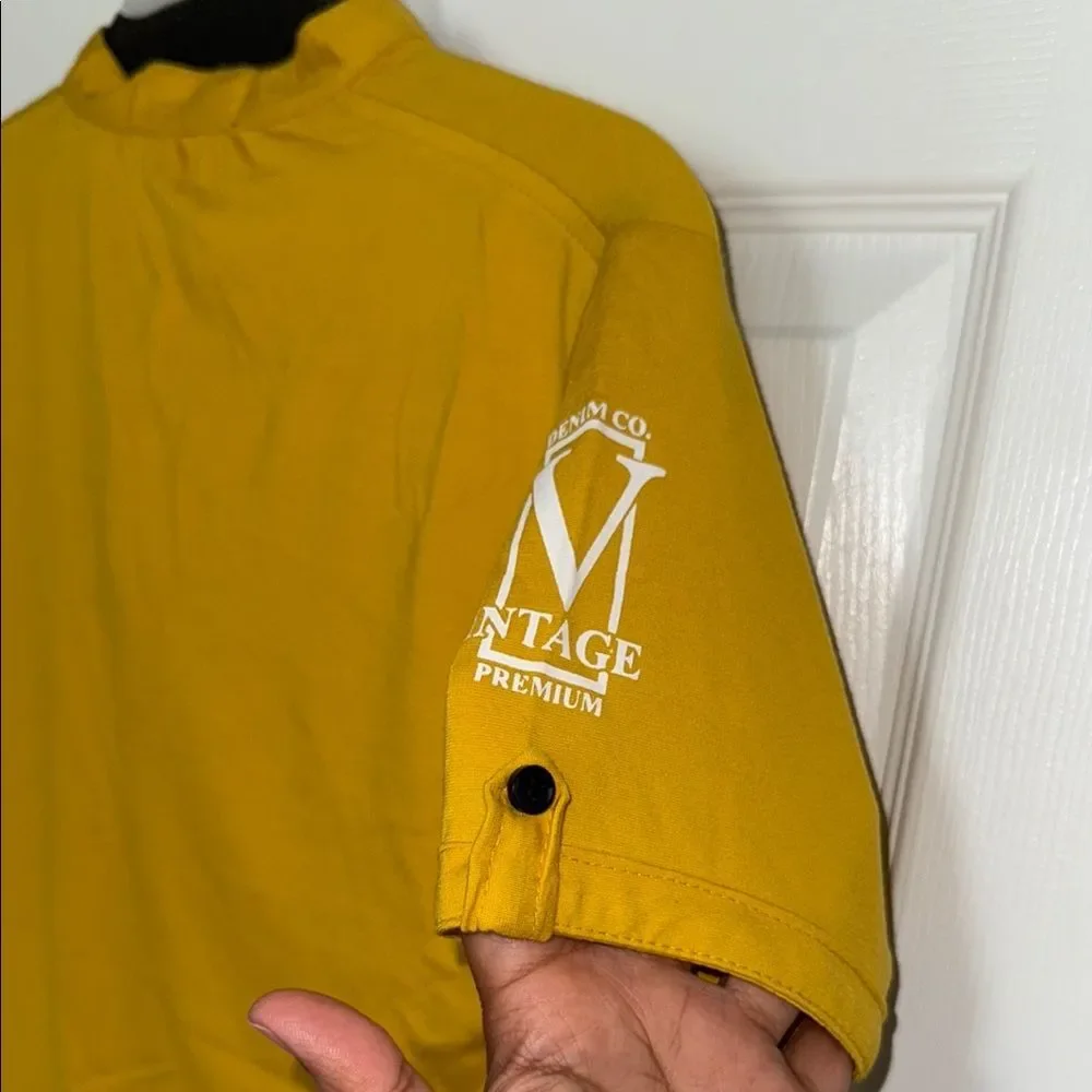 Boys Yellow Polo style Shirt with graphics